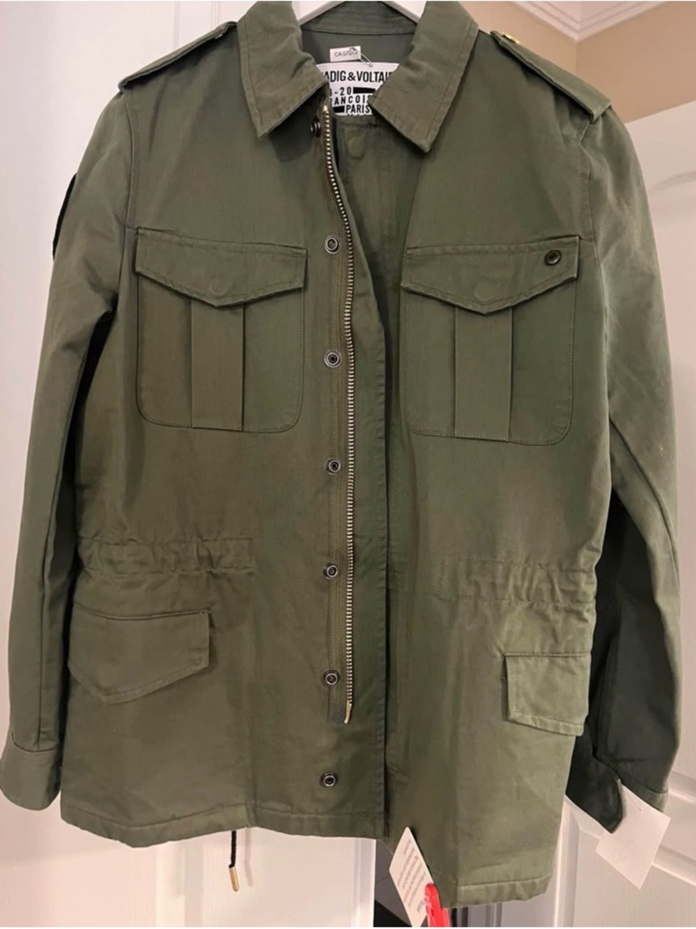 Zadig & Voltaire Military-Style Olive Utility Jacket